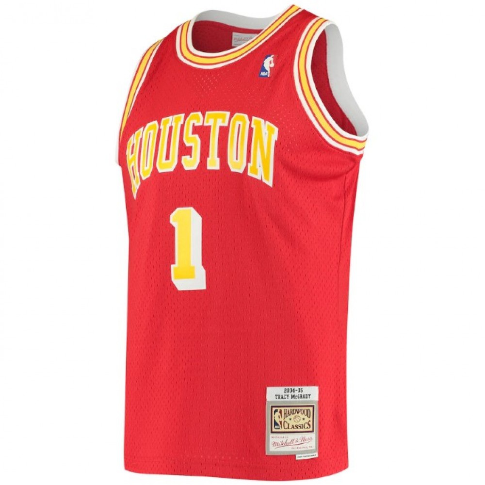 Men's Houston Rockets Tracy McGrady #1 Throwback Red 04-05 Hardwood Classics Swingman Jersey-Pro Kit Vault | Brand New 26/27 Sports Jerseys